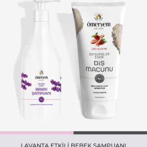 İkili Set - Lavanta Etkili Bebek Şampuanı 330ml + Bentonit Kil Etkili Diş Macunu 75 ML